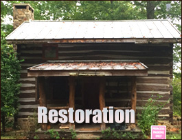 Historic Log Cabin Restoration  Welcome, North Carolina